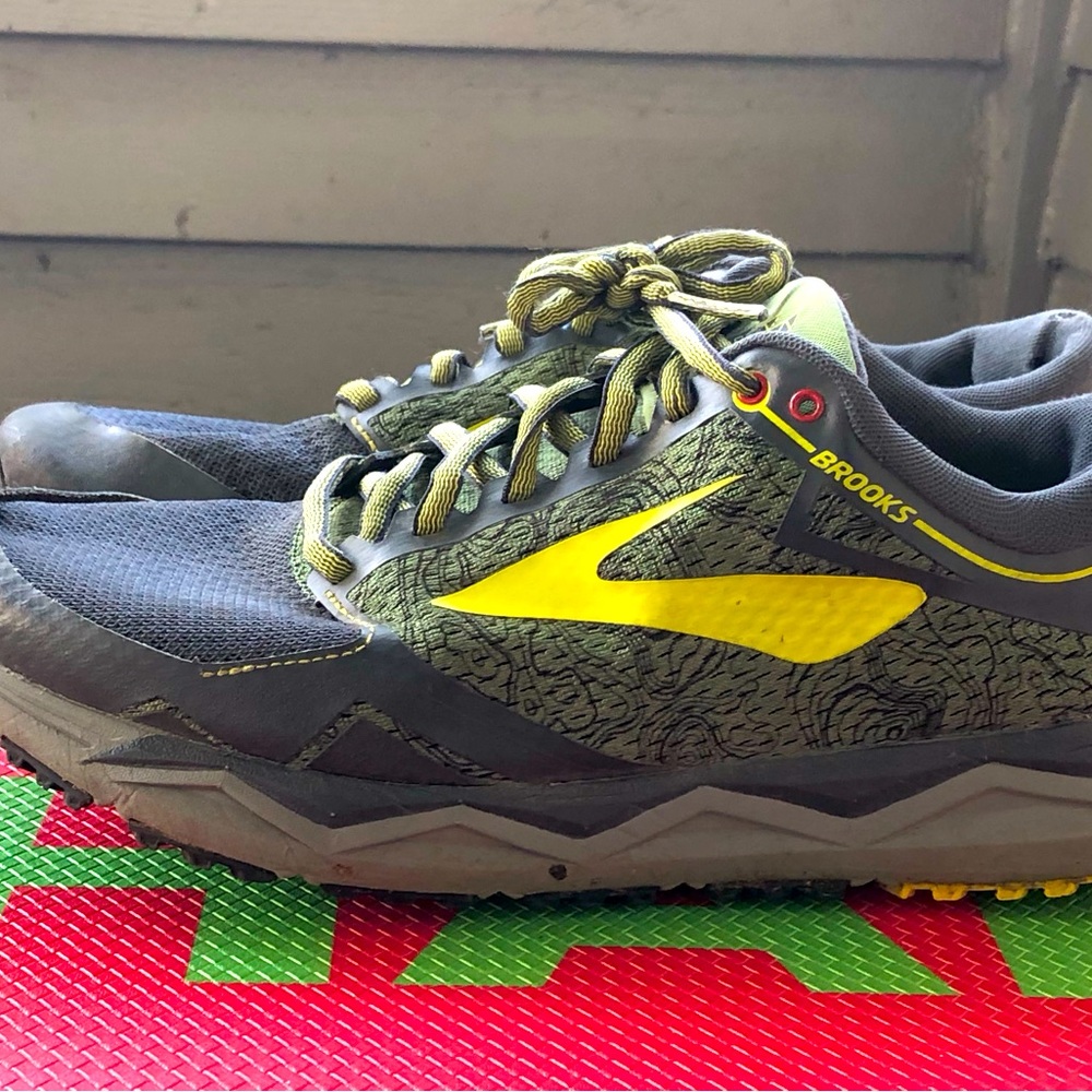 Brooks 1102721D310 Appalachian Men’s Grey Lime Athletic Runing Shoes Size 12D